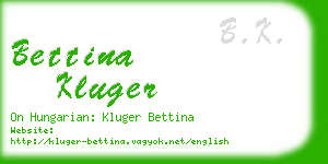 bettina kluger business card